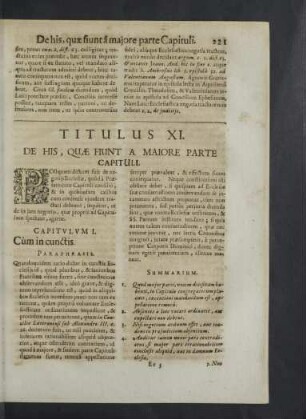 Titulus XI. - XVIII.