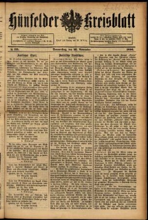 Ausgabe vom Donnerstag, den 26. November 1896.