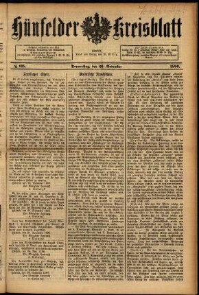 Ausgabe vom Donnerstag, den 26. November 1896.