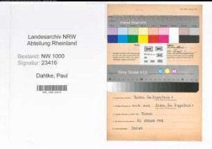 Entnazifizierung Paul Dahlke, geb. 05.10.1900 (Bergmann)