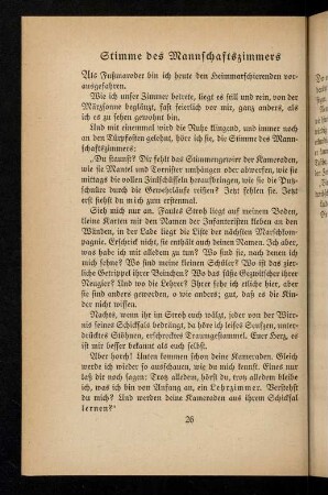 26-44, Stimme des Manschaftszimmers - Später