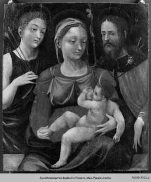 Madonna lactans mit dem Heiligen Sebastian und dem Heiligen Rochus