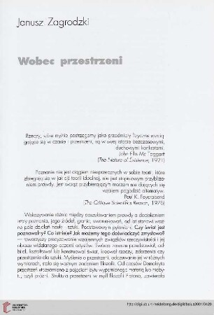 Wobec przestrzeni