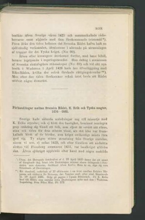 Förhandlingar mellan Svenska Rådet, K. Erik och Tyska magter, 1434-1441.