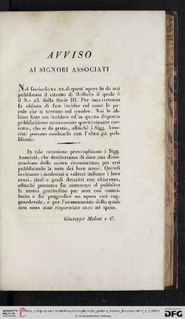 Avviso ai Signori Associati