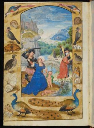 Miniatur (Kindermord von Bethlehem) mit Streumusterbordüre