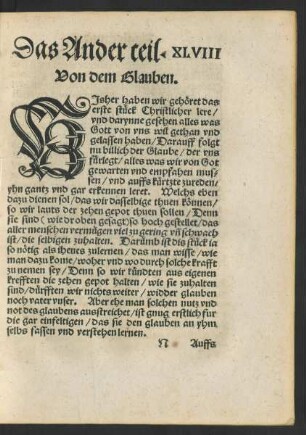 Von dem Glauben.