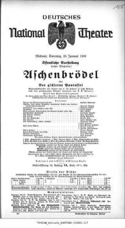 Aschenbrödel oder Der gläserne Pantoffel