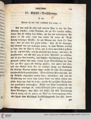 IV. Schiffs-Versicherung
