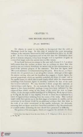 Chapter VI: The Bronze Statuette