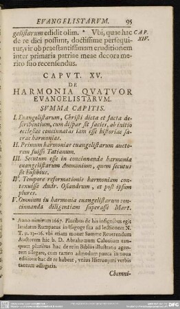 Caput XV. De Harmonia Quatuor Evangelistarum