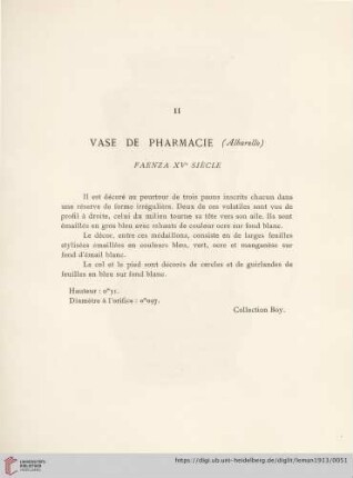 Vase De Pharmacie (Faenza XVe siècle)
