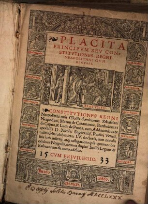 Placita principum seu constitutiones regni Neapolitani