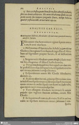 Analysis Cap. XXIII.