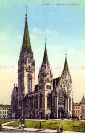 Ansicht der St. Elisabeth-Kirche in Lemberg (polnisch Lwów, heute Lwow, Ukraine)