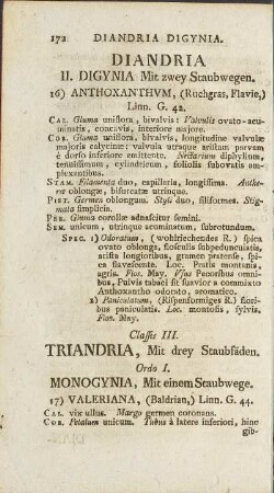 Classis III. Triandria