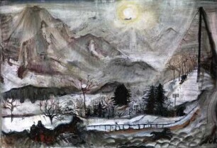 Dent du Midi / Schneelandschaft bei Montreux