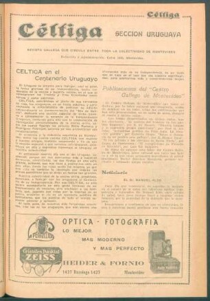 Céltiga en el Centenario Uruguayo
