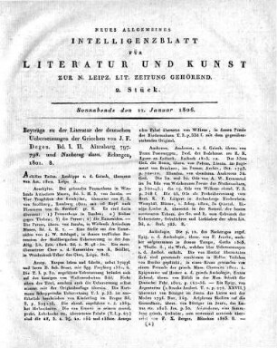 1806-01-11 : 2. Stück