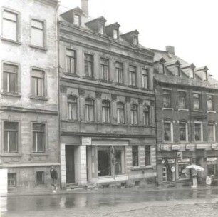 Reichenbach (Vogtland), Am Graben 47. Wohnhaus mit Laden. Um 1900. Straßenansicht