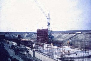 Bau der Schiffsschleusenanlage Eidersperrwerk