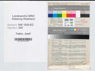 Entnazifizierung Josef Feilen, geb. 27.01.1901 (Lehrer)