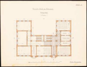 Gemeindeschule für Leobschütz: Grundriss EG 1:100