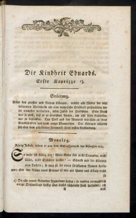 Die Kindheit Eduards. Erste Kaprizze.