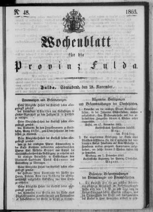 Nr. 48, Ausgabe vom 28. November 1863