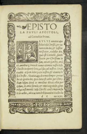 Epistola Pauli Apostoli, ad Corinthios Prima.