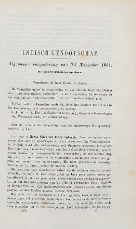 Algemeene vergadering van 22 November 1881