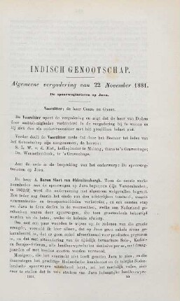 Algemeene vergadering van 22 November 1881