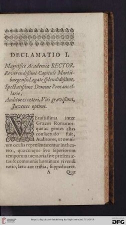 Declamatio I.