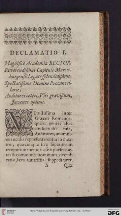 Declamatio I.