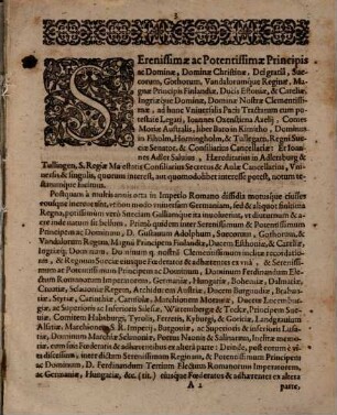 Instrumenti Pacis Proiectvm Sive Conceptvs, S. Caesareae Maiestatis Plenepotentarijs, a Coronae Suecicae Legatis Osnabrugi exhibiti