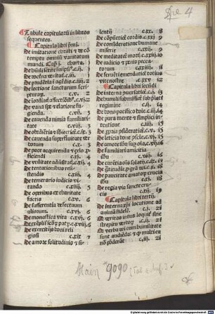 Jncipit liber prim[us] Joa[n]nis gerson ca[n]cellarij parisiensis. De imitatio[n]e chr[ist]i [et] de [con]te[m]ptu o[mn]iu[m] vanitatu[m] mu[n]di