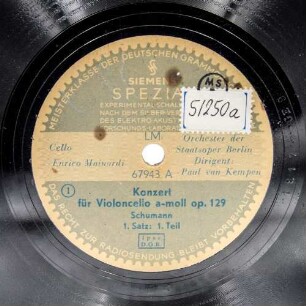 Konzert für Violoncello, op. 129