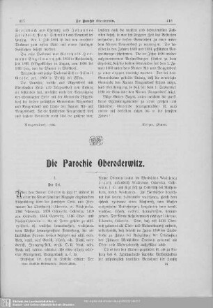 Die Parochie Oberoderwitz