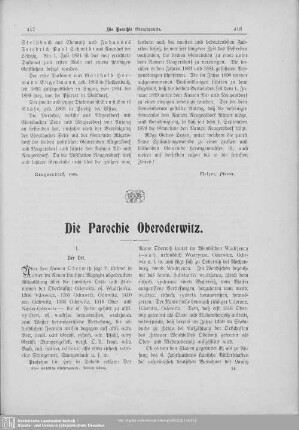 Die Parochie Oberoderwitz
