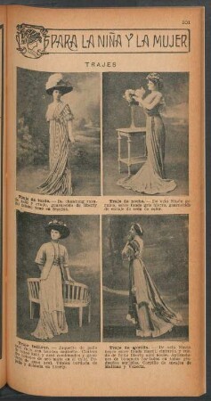 Trajes - [Ilustración] : Para la niña y la mujer