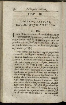 Cap. III. De Ingenio Ratione, Rationisque Analogo.