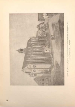 Bild 28 Das Münster mit Darstellung der feierlichen Einholung des ersten Erntewagens im Teuerungsjahr 1817