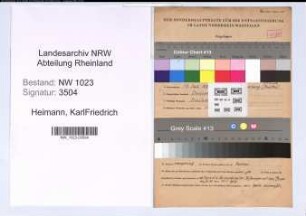Entnazifizierung KarlFriedrich Heimann , geb. 13.07.1889 (Lehrer)