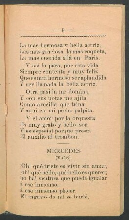Mercedes : (Vals)
