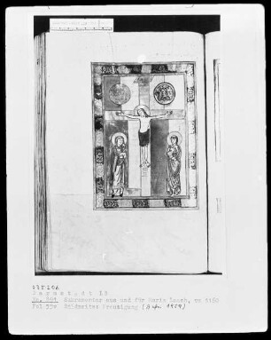 Laacher Sakramentar — Kreuzigung, Folio 55verso