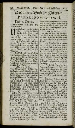 Das andere Buch der Chronica. Paralipomenon. II.