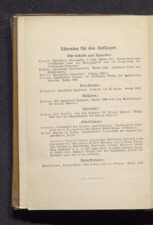 Literatur für den Anfänger.