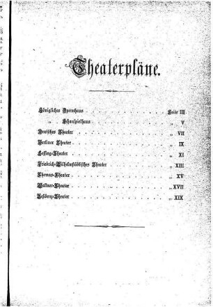 Theaterpläne