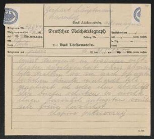Brief von Joseph Chapiro an Gerhart Hauptmann