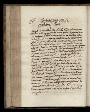 Remarques sur le quatrieme Livre